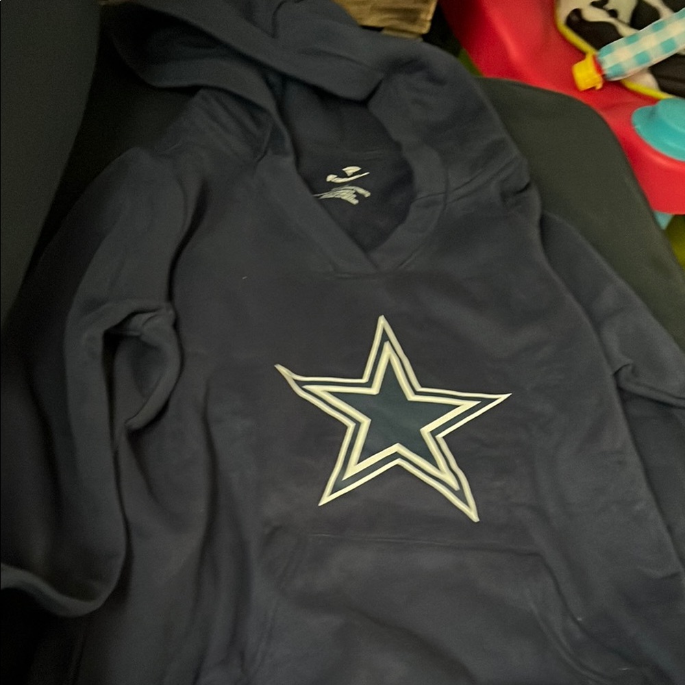 NFL Blue and White Graphic Hoodie Sweatshirt